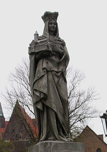 Statue auf der Sandinsel