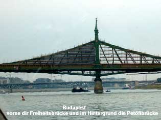 Budapest - Freiheitsbr�cke und Petofibr�cke